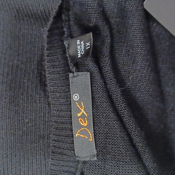 Dex Knit Cotton Blend Jade/Black Jumper Dress NEW- Sz. 1X - Picture 8 of 10